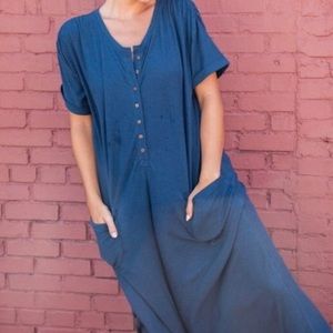 Natural life boho button up jumpsuit with pockets!